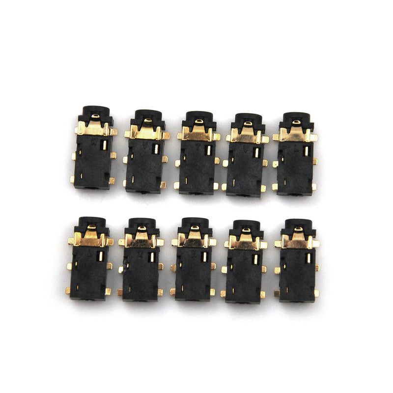 10Pcs 2.5mm Audio Connector Female 6 Pin SMT SMD Stereo Headphone Jack MWCAB.ES