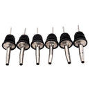 Chrome Bottle Pourers Set of 6 Q9Y4
