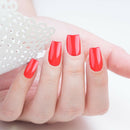 500pcs French Tips False Nail Half Cover Nail Art Tool (Watermelon Red) A