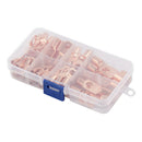 60 Piece Assortment Car Battery Bare Copper Ring Lug Terminal Wire Gauge SC6-25