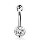 4pcs Zircon Belly Button Rings Stainless Steel Body Navel Piercing Jewelry