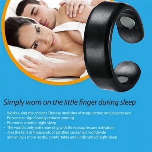 1*Acupressure Stop Insomnia Sleep Aid Anti Snore Ring Stopper Magnetic Therapy.