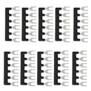 20 Pieces 6 Positions Terminal Block Barrier Strip Jumper Fork Type, PVC, Brass