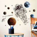 Space Astronaut Wall Stickers Bedroom Living Room Background Home Decorativ@