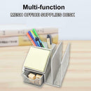 Simple and Stylish Metal Grid Creative Home Office Finishing Storage Pen Holder