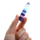 Natural Fluorite Crystal Colorful Striped Fluorite Quartz Crystal Stone Poi