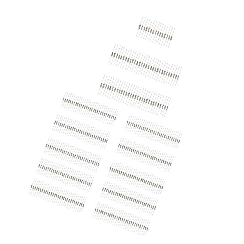 75pcs 3W 0.1-20 ohm + 300pcs 2W 0.1-750 ohm Carbon Film Resistors