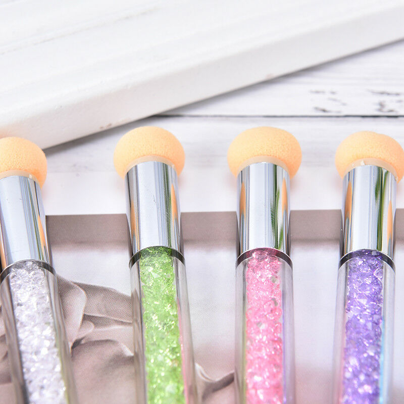 dual-ended 2 in 1 nail art stamper sponge head nail brush blooming UV gel  ou Gn