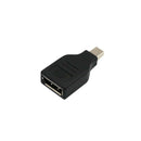 Mini Display Port Male To Display Port Female Connector Adapter Cord Black