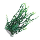 40cm Aquarium aquascaping Green artificial plant with ceramic base K9R5