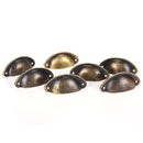 12xAntique Cupboard Cabinet Knob Cup Drawer Furniture Door Shell Pull Handle B&X