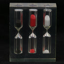Clear Acrylic Sand Glass Hourglass Timer 1+2+3 Min Tea/Cafe Children Gifts