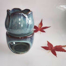 Lotus Incense Burner Fragrance Oil Tart Warmer Holder Candle Holder Blue