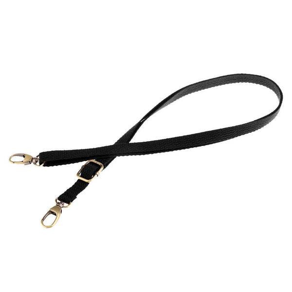 Black Adjustable Canvas Cross Body Bag Shoulder Bag Strap Replacement 1.2cm