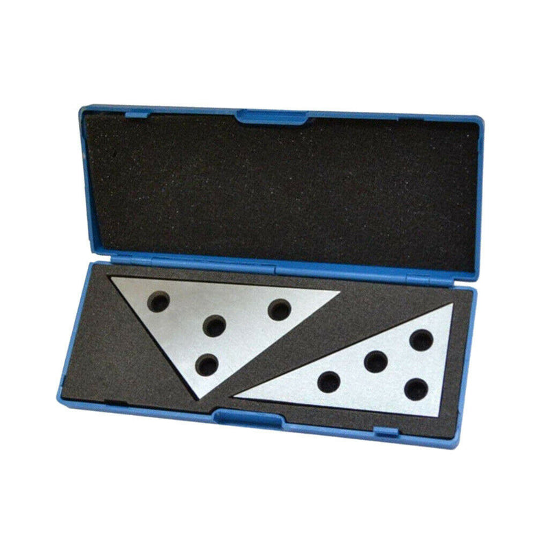 Solid Steel 30-60-90 Angle Blocks and 45-45-90 Angle Plate Set Plates (2pcs Set)