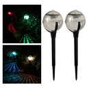 2x Solar Ball Light Garden Stake Outdoor Landscape Walkway LED Lamp Art Ornament