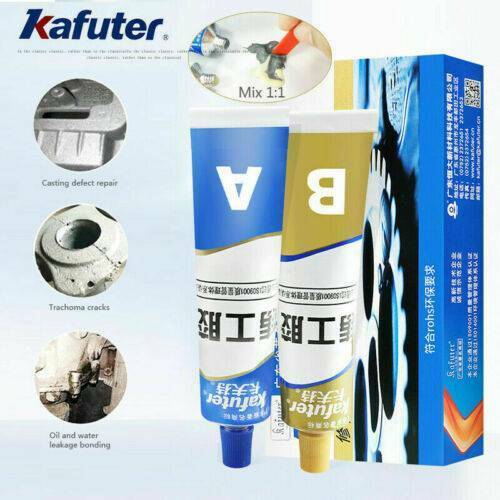 Industrial Heat Resistance Cold Weld Metal Repair Paste Adhesive A&B Gel 50G.