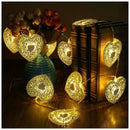 10 LED Love Heart String Fairy Light Bedroom Wedding Party Decor Warm White