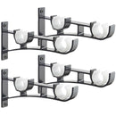 Double Curtain Rod Holders Set, Curtain Rod Brackets, Tap Right Into Window