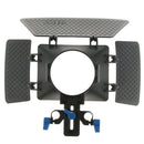 Swing-Away Matte Box Sunshade DSLR Video Rig with 15mm Rod Rig for Rail Rod