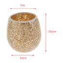 Elegant Moroccan Mosaic Glass Tea Light Candelabra Candlestick Candleholder 07