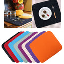 Drying Mat Dish Microfiber Absorbent Kitchen Reversible 40.5x45.5cm Black