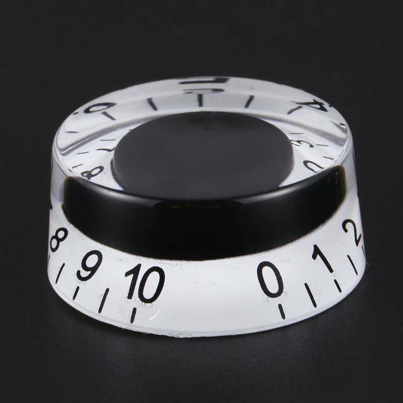 1 Set Of 4 Guitar Speed Control Knobs Volume Tone Knobs (Black / White)