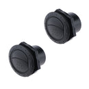 1 Pair Boat Interior Side Roof Air Exhaust Vent Ventilation Outlet Black 70x45mm