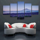 5 Panels Modern Artwork Oil Painting Wall Decor Paint on Canvas Lavender S