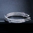 Fashion Personality Cubic Zirconia Exaggerated Big Circle Earrings Female B