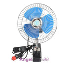 Auto Car Fan Vehicle RV Dashboard Portable 8" Clip-On Oscillating 12V Cooling