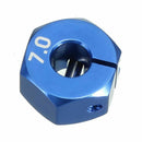 RC Blue Aluminum 7.0 Wheel Hex 12mm Drive with Pins Screws 4P HSP HPI Tamiy N3A6