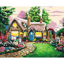 Painting By Numbers Kit DIY Village Cottage Canvas Oil Art Picture Craft