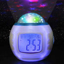 Night Light Projector Lamp Bedroom Alarm Clock With Music for Kid Christma RQQ