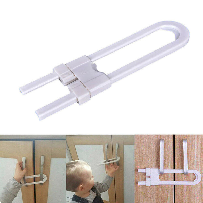 1* Child Baby U Shape Locks Kid Toddler Safety Cabinet Door Drawer Protect Lock