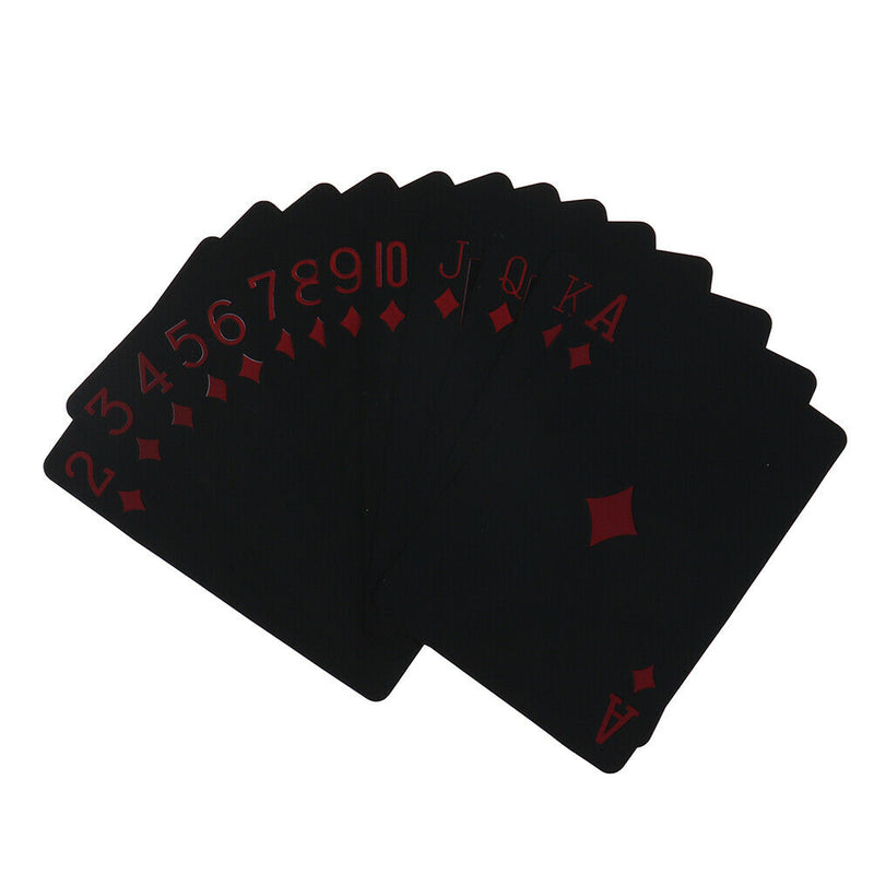 Quality black plastic PVC poker waterproof magic playing cards table game gift