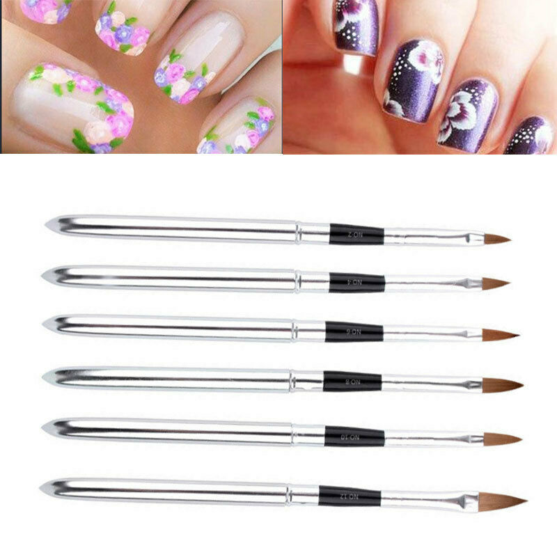 Professional Round Sable Acrylic Nail Art Brush Various Size 2 4 6 8 10  GQJ