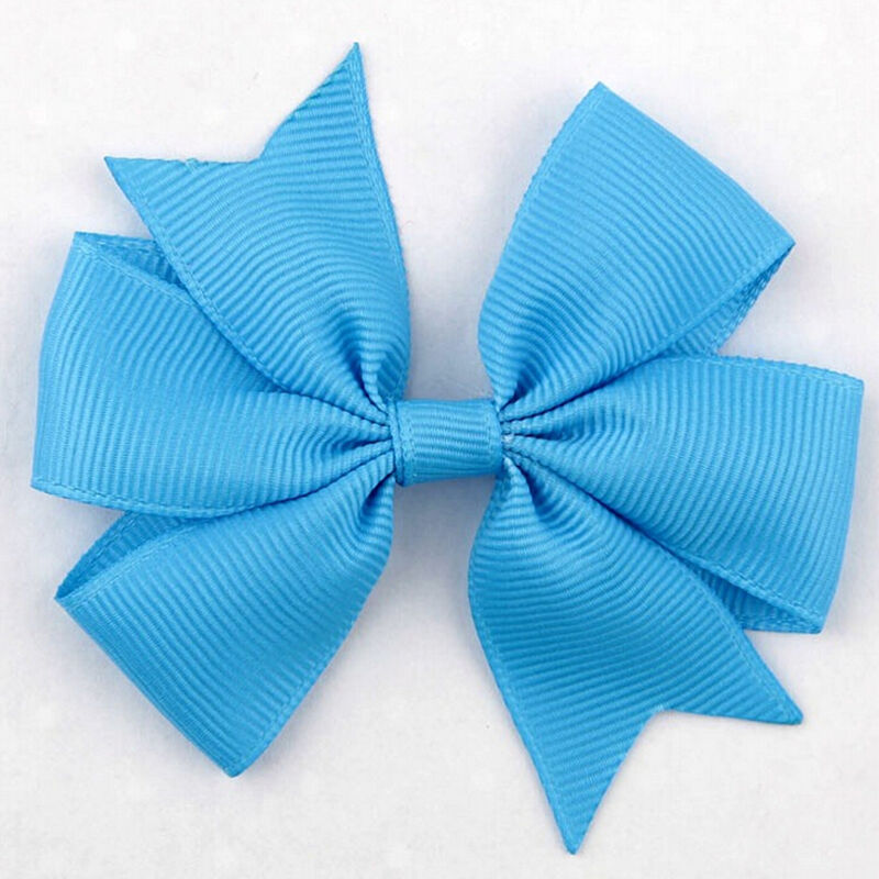 18Pcs/Bag Hair Bows Kids Cloth Ribbon Boutique Lovely No Clips for Baby Girls gg