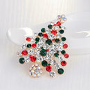 Christmas Tree Rhinestone Pin Brooch Creative Badge Women Men Jewelry Gift