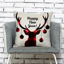 Christmas Pattern Linen Pillowcase Soft Throw Pillow Case Sofa Cushion (3)