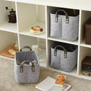 3Pcs/Set Felt Storage Basket Bins With Handle Baby Clothes Toys Organizer F