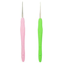 2pcs Alloy Crochet Hook 0.75mm 1.0mm for DIY Crafts Knitting Yarn Needles