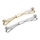 2Pcs Men Boys Tie Clip Bar Collar Pin Necktie Cravat Clasp for Wedding Charm