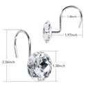 Shower curtain Bling hooks Rings Acrylic Decorative Rhinestones Glass Cryst