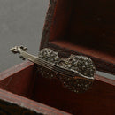 Hot Novelty Unisex Personality Punk Rhinestone Violin Brooch Pin Accessories