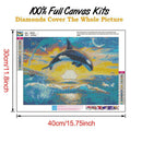 5D DIY Full Drill Fantasy Dolphin Horse Embroidery Diamond Painting (B1031)
