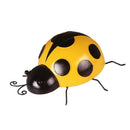 Iron Ladybird Sculpture Hand Painted Wall Arts Ladybug Ornaments Yellow