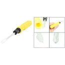 Yellow Plastic Handle Double Ways Slotted Cross Screwdriver Head 16 cm long C8L3