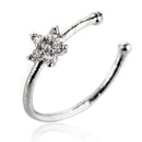Nose Ring Ear Hoop Tragus Cartilage Earring Crystal Stainless Surgical Steel ï¼D