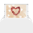 Valentines Day Photography Background Heart Wood Board Backdrop Video Decor